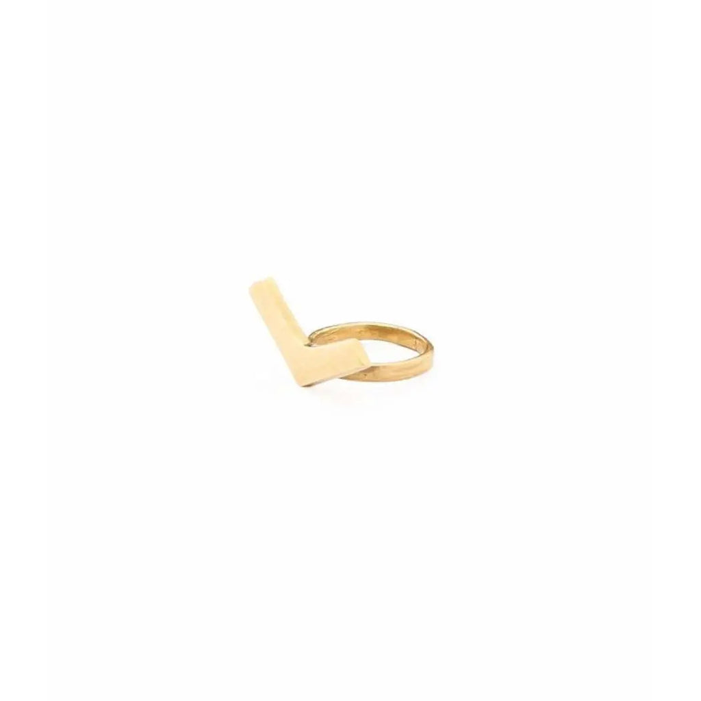 Kipato Unbranded - Boomerang Ring (brass) 