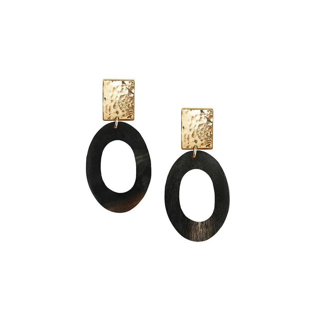 Kipato Unbranded - Dafu Earrings (wood, black, white) 