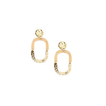 Load image into Gallery viewer, Kipato Unbranded - Gemini Earrings (brass, white, black) 