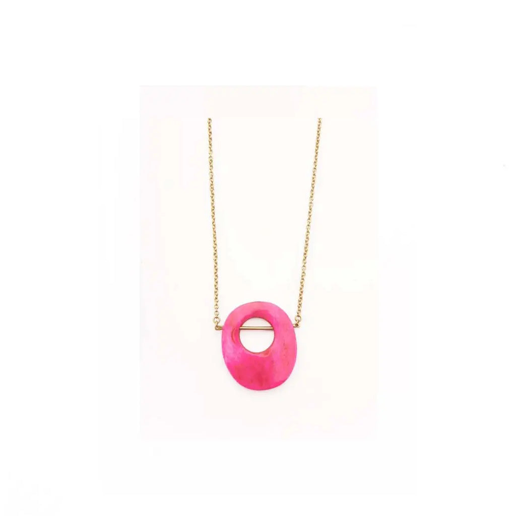 Kipato Unbranded - O Necklace (natural, pink) 