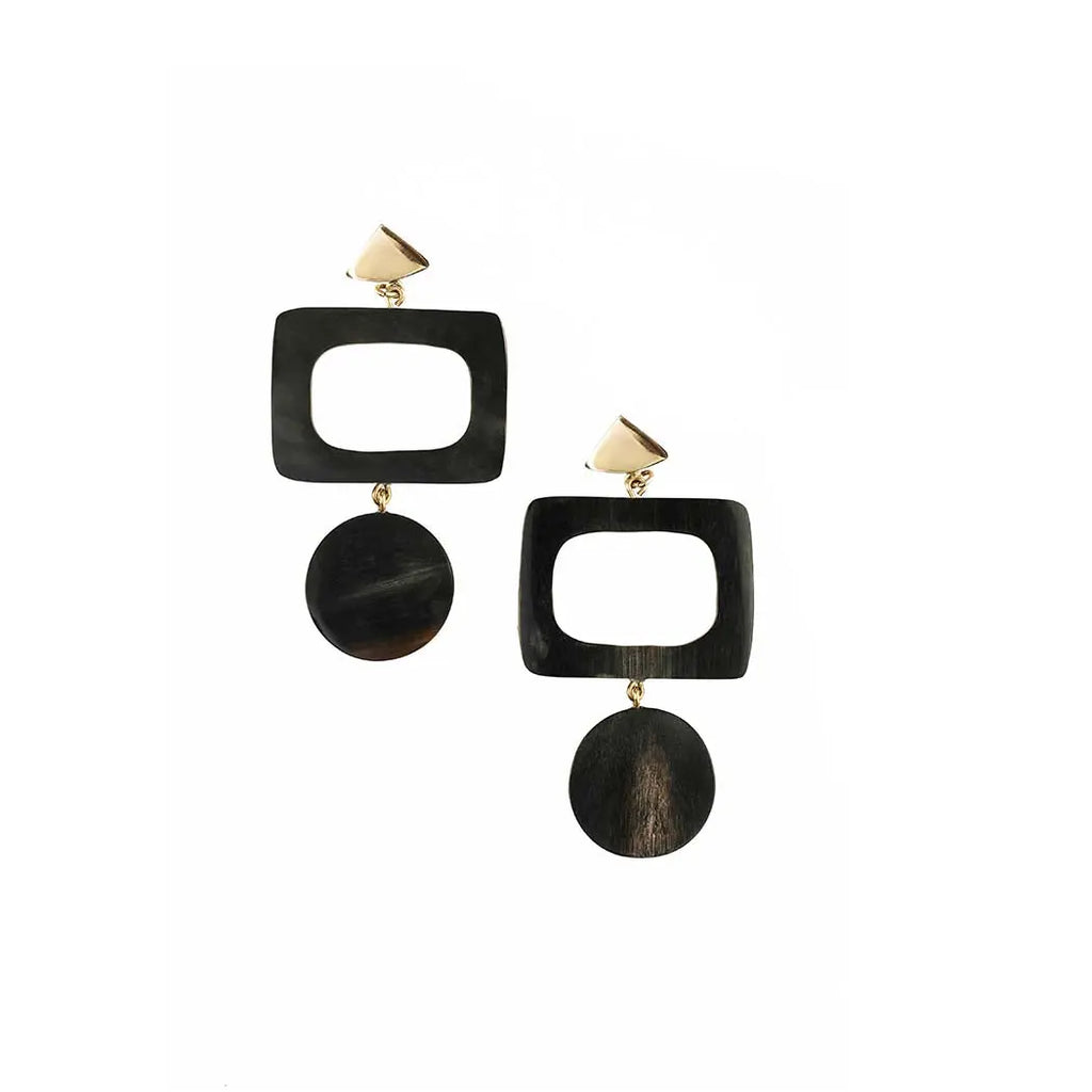 Kipato Unbranded - Skylar Earrings (black & white) 